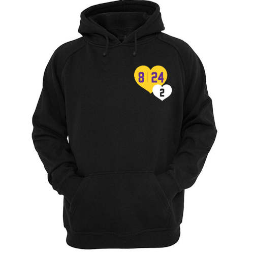 8 24 2 Kobe & Gigi in Hearts hoodie