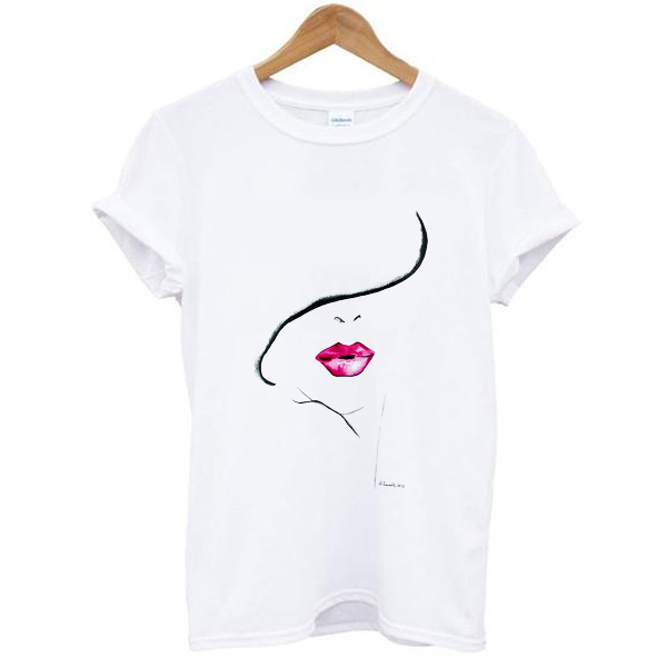 Lip Print Tee t shirt