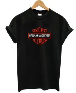 Miley Cyrus Hannah montana Harley Davidson logo t shirt