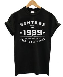 Vintage Since 1989 Birthday 30 Years Old Birthday t shirt