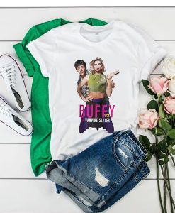 Buffy The Vampire Slayer Luke Perry Kristy Swanson t shirt