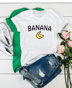 banana pixel t shirt