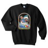 Funny Stay Positive Shark Attack Retro Comedy sweatshirt