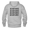 Savage hoodie back