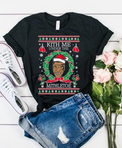 Ugly Christmas Sweater Mike Tyson Kith Me Under The Mithletoe Unisex t shirt