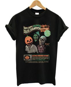 Happy Halloween Silver Shamrock t shirt