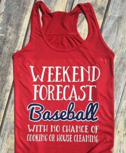 Weekend Forecast Baseball tank top