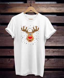 Christmas Reindeer Head t shirt