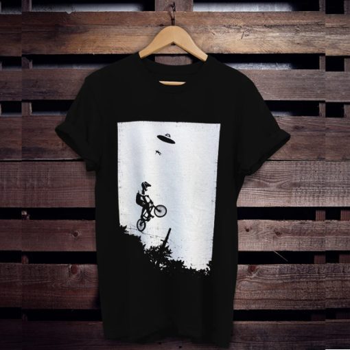 UFO alien abduction BMX t shirt