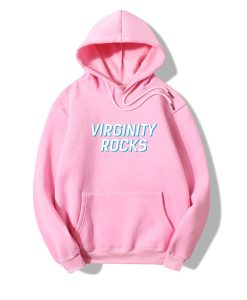 Virginity Rocks Light Pink hoodie