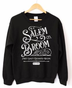 Salem Broom Co Womens Fall Halloween Sweatshirt