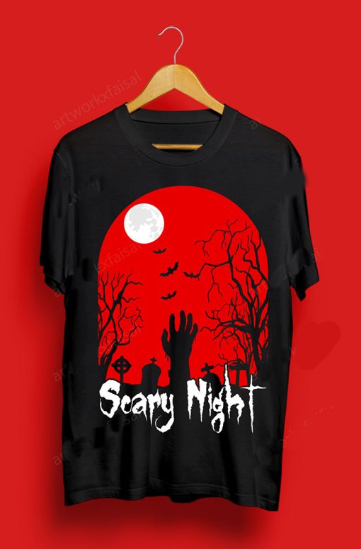 Scary Night Halloween T Shirt