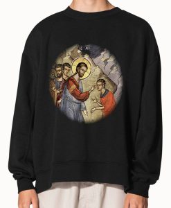 Blind Man in a temple Sweatshirt