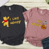 Valentine Pooh Bear Couple I Like Honey His Honey Honeymoon T Shirt AL